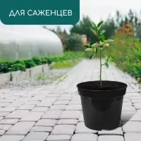 Горшок для рассады, 15 л, d=33.5 см, h=22 см, чёрный, Greengo