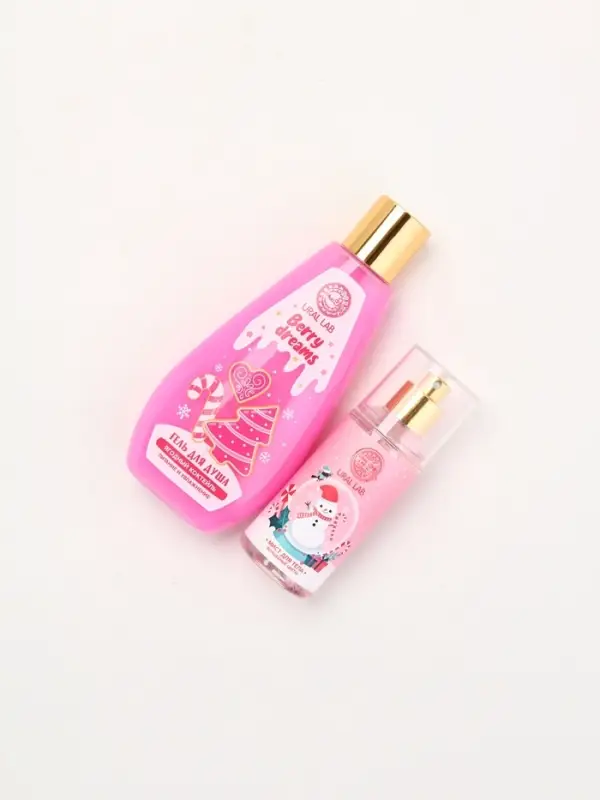 Подарочный набор косметики «Счастья в Новом году», гель для душа, мочалка и мист, URAL LAB