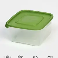 Набор контейнеров пищевых Доляна, 5 шт., 460 мл, 11&times;5 см, квадратные, прозрачные, крышки МИКС