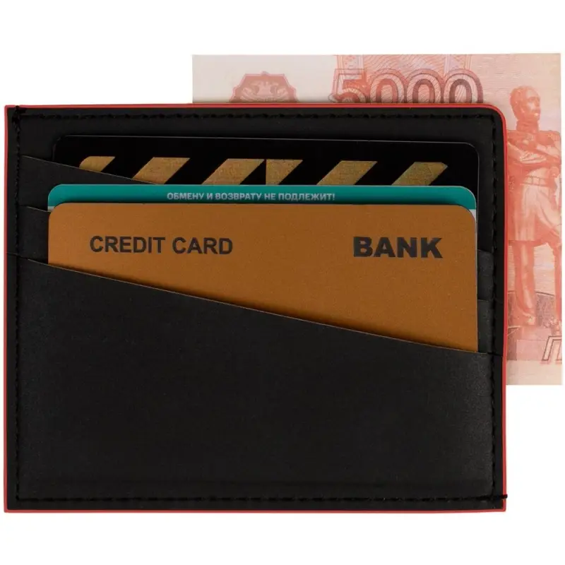 Картхолдер Multimo, черный с красным Картхолдер Multimo, черный с красным