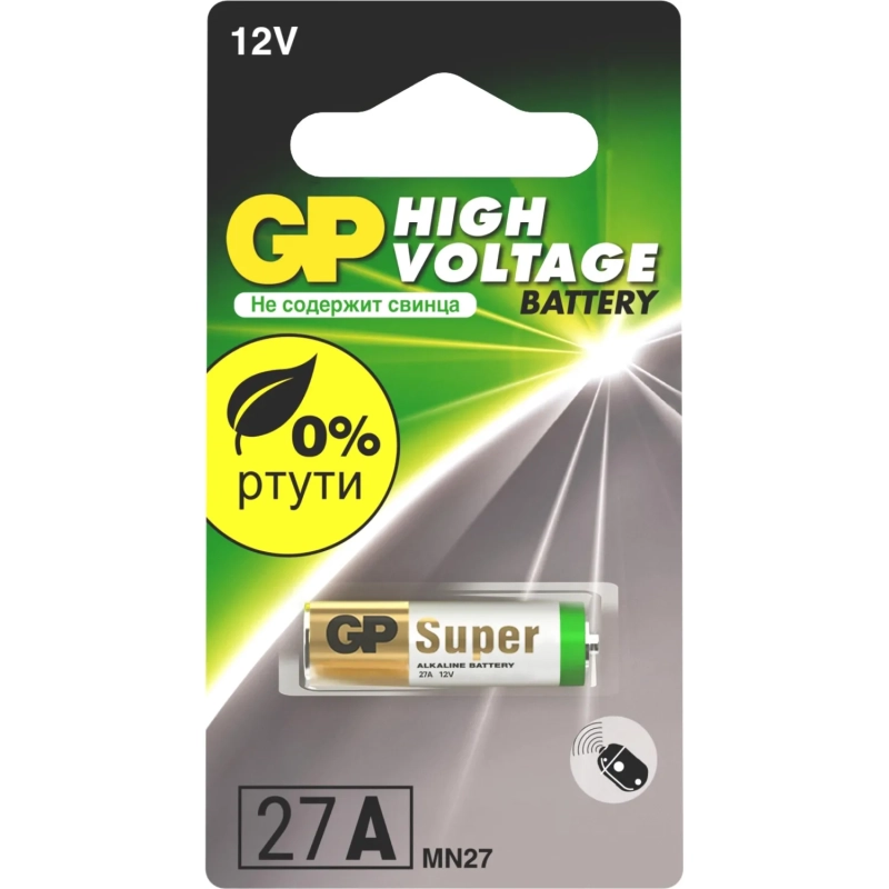 Батарейка GP 27A, 12V, алкалин., бл/1шт, 27AFRA-2C1