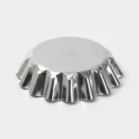 Форма для выпечки классическая, d=16 см, h=4.1 см, низкая, жесть, серебристая