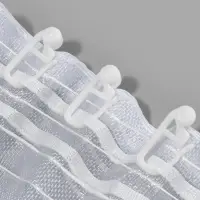 Крючок для штор, ролик с замком, 2.7&times;1.1 см, 20 шт., белый