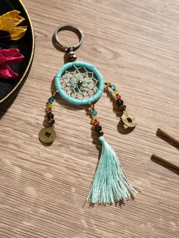 Брелок &laquo;Ловец снов&raquo;, 4&times;15 см, мятный