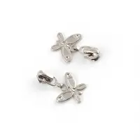 Бегунок для металлической молнии, №3, &laquo;Бабочка&raquo;, 10 шт., цвет никель