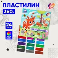 Пластилин &laquo;Луч. ZOO&raquo;, 24 цвета, 360 г
