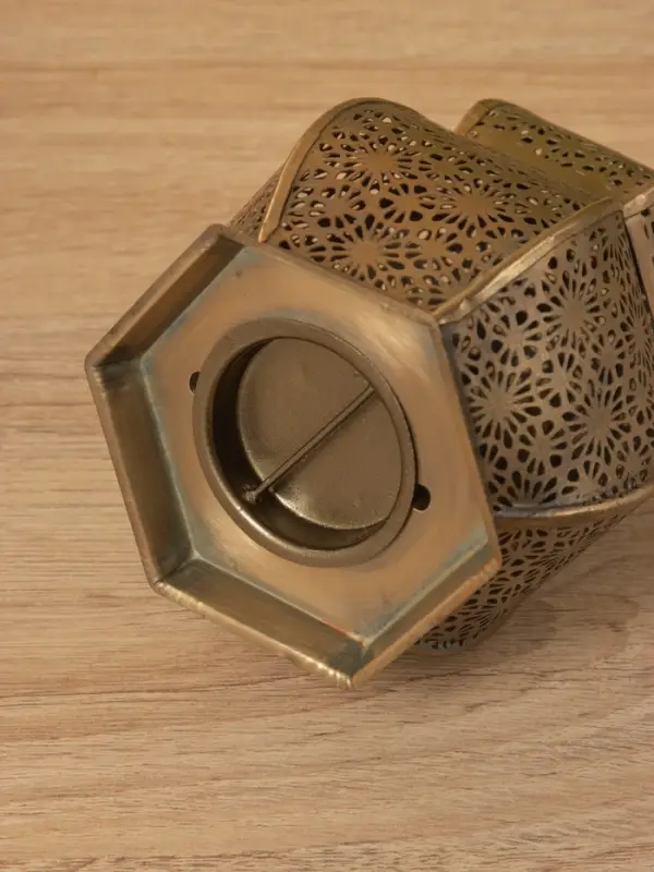 Подсвечник фонарь "Алладин" железо 10х10х16 см