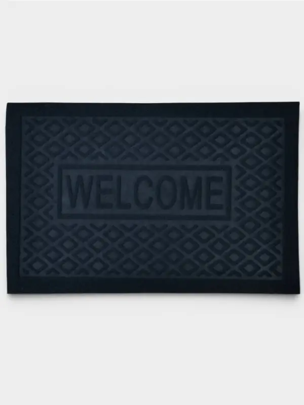 Коврик придверный Доляна Welcome, ромбы, влаговпитывающий, без окантовки, 38&times;58 см, цвет МИКС