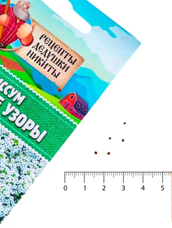 Семена цветов Алиссум  Семена цветов Алиссум "Снежные узоры", 5 шт.