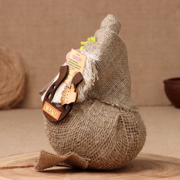 Оберег-домовой Оберег-домовой "Васек на мешковине, с самоваром и подковой",МИКС 25х20х17 см