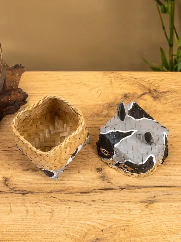 Корзинка &laquo;Енот&raquo;, 10&times;10&times;13 см, бамбук