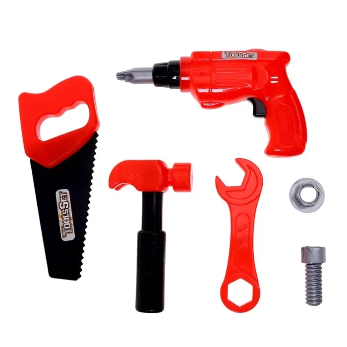 Инструменты детские &laquo;Строитель&raquo;, набор 6 предметов, цвета МИКС