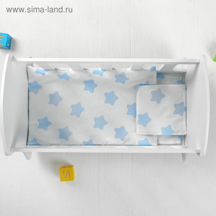 Кроватка – люлька «Люлилю» белая, с постельным бельём, МИКС