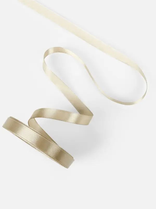 Лента атласная, 12 мм, 23±1 м, тёмно-кремовая Лента атласная, 12 мм, 23±1 м, тёмно-кремовая