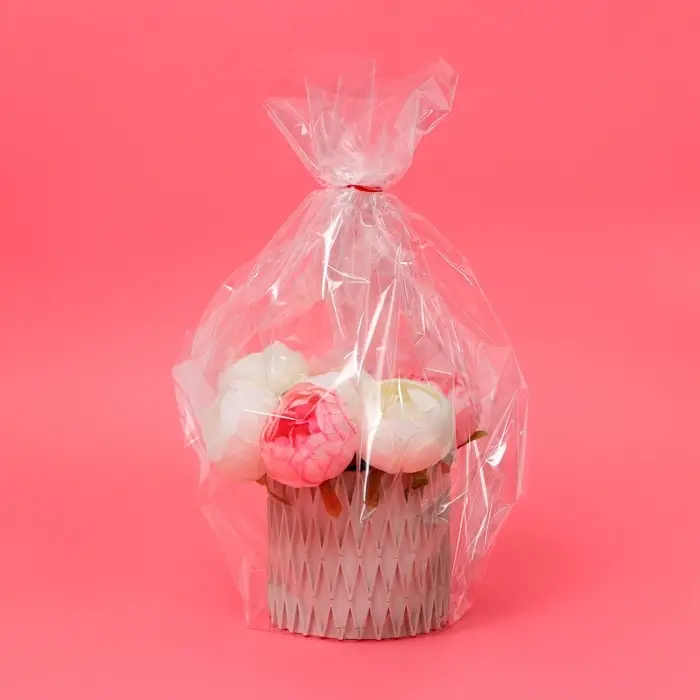 Плёнка для цветов и букетов, прозрачная 0.7&times;37.5 м, 1000 г, 40 мкм