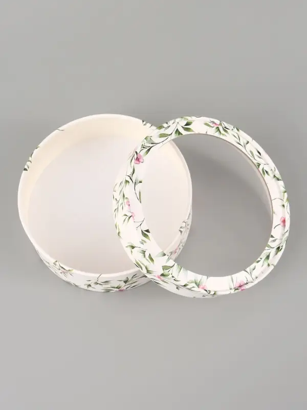 Коробка подарочная с окном With love, 16&times;16&times;5 см, круглая