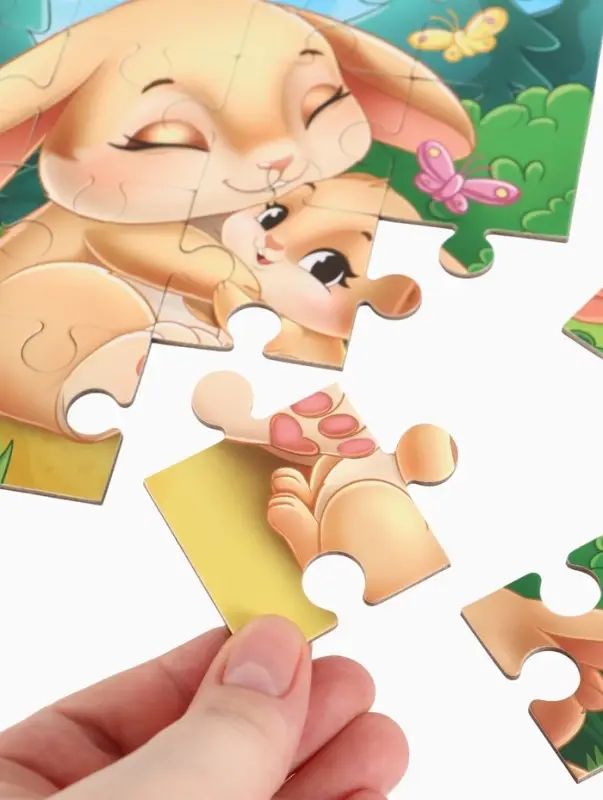 Магнитные пазлы для малышей &laquo;Мамы и малыши&raquo;, книга 3 в 1, Крошка Я