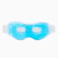 Маска для лица гидрогелевая, охлаждающая/согревающая, 23&times;10&times;0.5 см, синяя