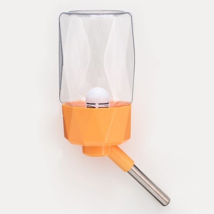 Поилка для грызунов, 250 мл, крепление-пружинка, оранжевая Поилка для грызунов, 250 мл, крепление-пружинка, оранжевая