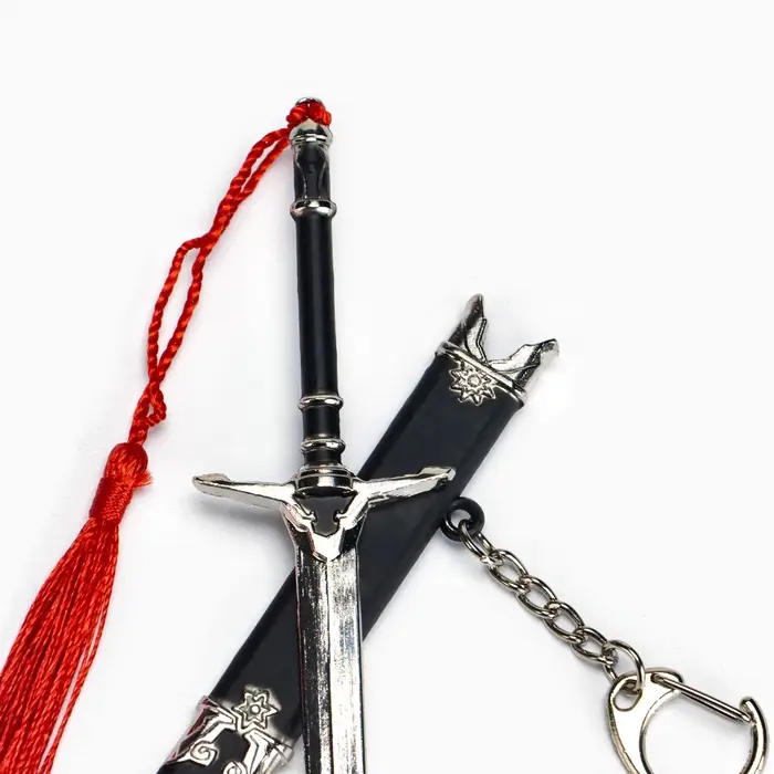 Макет оружия &laquo;Сувенирный меч в стиле аниме. Отвага&raquo;, подвесной, брелок, 21 см, чёрный