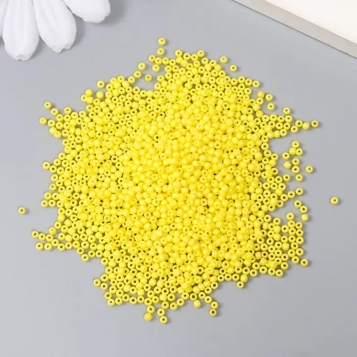 Бисер стекло 12/0  Бисер стекло 12/0 "Лимон" 15 гр