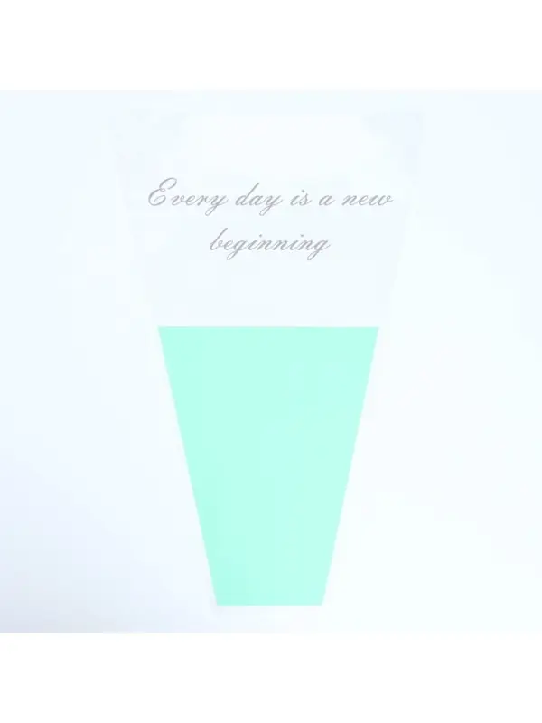 Пакет для цветов «Every day is a new beginning», мятный, 30 х 10 х 45 см Пакет для цветов «Every day is a new beginning», мятный, 30 х 10 х 45 см