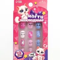 Накладные ногти детские &laquo;Милая кошечка&raquo;, 12 шт.