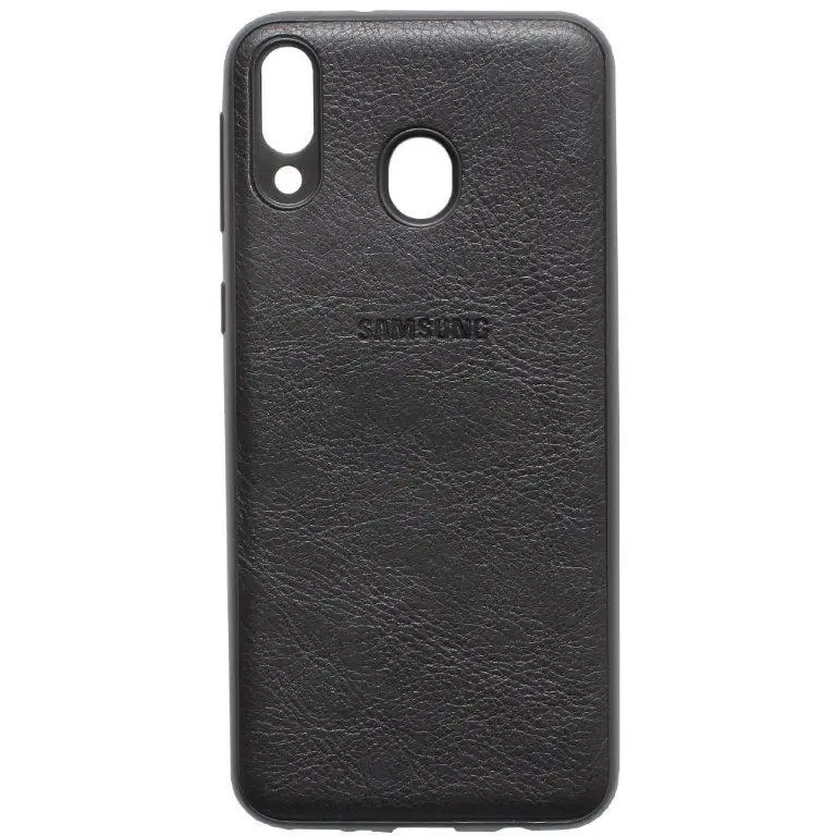 Чехол Samsung М20 под кожу черный TPU