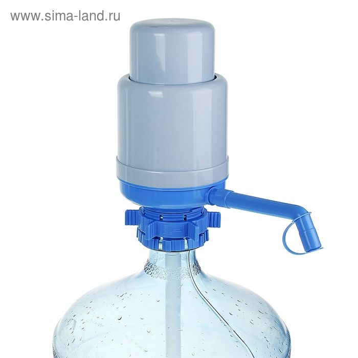 Помпа для воды LESOTO Standart, механическая, под бутыль от 11 до 19 л, голубая Помпа для воды LESOTO Standart, механическая, под бутыль от 11 до 19 л, голубая