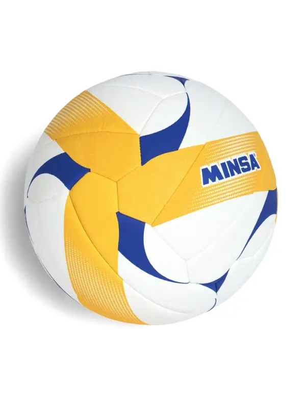 Волейбольный мяч Minsa VB500 DMS, машинная сшивка, 18 панелей, размер 5