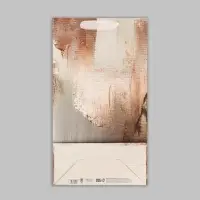 Пакет подарочный под две бутылки, упаковка, Bronza, 35&times;20&times;9 см