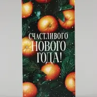 Конверт для денег &laquo;Счастливого нового года. Апельсины&raquo;, 16.5&times;8 см