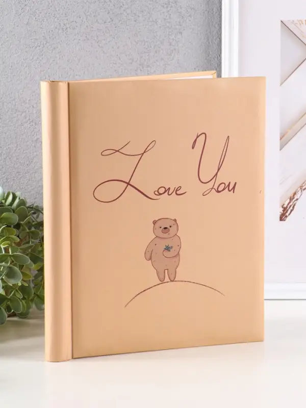 Фотоальбом Фотоальбом "Люблю тебя" 10 "магнитных"листов 23X28см, пер-т внутр.спираль