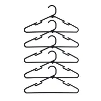 Вешалки для одежды тм VETTA, 5шт, пластик, 39,5х20,5х0,3см, пластик, цвет черный