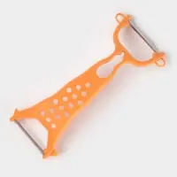 Овощечистка Доляна &laquo;Горох&raquo;, двухсторонняя, 16 см, оранжевая