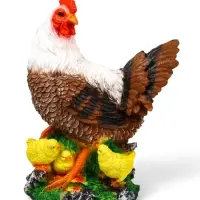 Садовая фигура из полистоуна &laquo;Курица с цыплятами&raquo;, 42&times;17&times;30 см