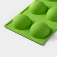 Форма для выпечки Доляна &laquo;Фигуры. Полусфера&raquo;, силикон, 27&times;18&times;3.5 см, 6 ячеек (7&times;7&times;3.5 см), МИКС