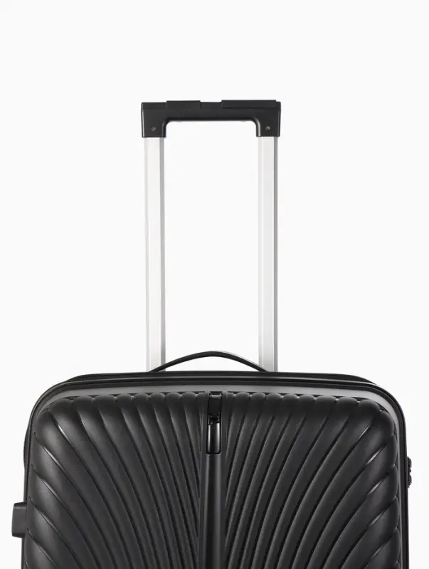 Чемодан на колёсах, 24", кодовый замок, 40&times;24&times;65 см, чёрный