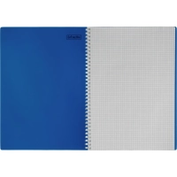 Бизнес-тетрадь А4,120л,гребень,обл.пластик,клетка, Attache Plastic, синий