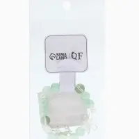 Браслет с подвесками "Сахарный" звёздочка, шар №10/8, цвет бело-светло-зелёный в серебре