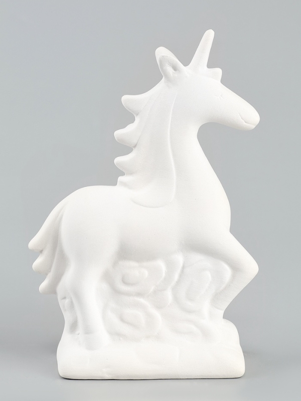 Копилка под роспись  Копилка под роспись "Единорог" с кистью