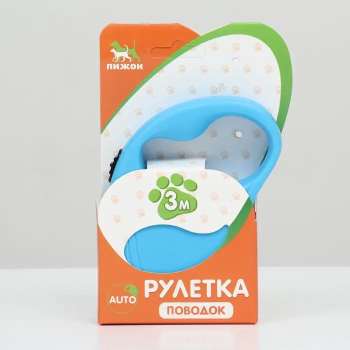 Рулетка &laquo;Следы&raquo;, 3 м, до 10 кг, голубая