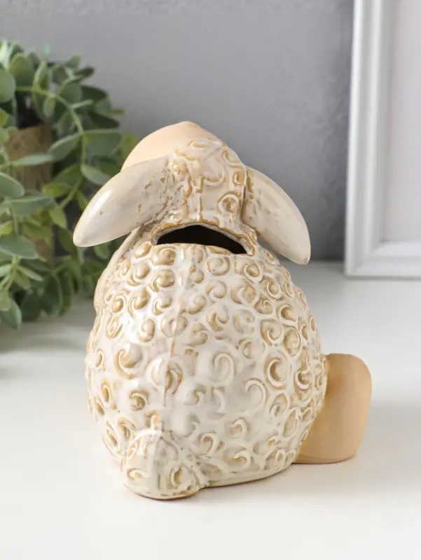 Копилка для денег керамика &laquo;Кудряш бараш&raquo;, беж, 11.6&times;11.5&times;12 см