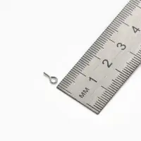 Держатель для кулона клеевой, 7×3 мм (набор 30 шт.), цвет серебро