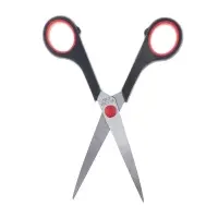 Ножницы канцелярские 17.5 см пластиковые ручки, в картонной коробке, МИКС