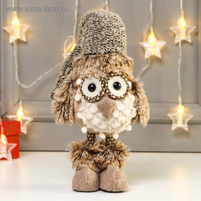 Кукла интерьерная Кукла интерьерная "Совёнок в валенках и колпачке" 47 см