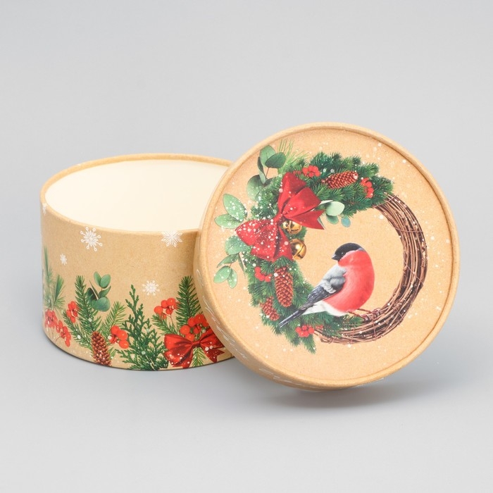 Коробка подарочная «Новогодний венок», 12 х 8 см, Новый год Коробка подарочная «Новогодний венок», 12 х 8 см, Новый год