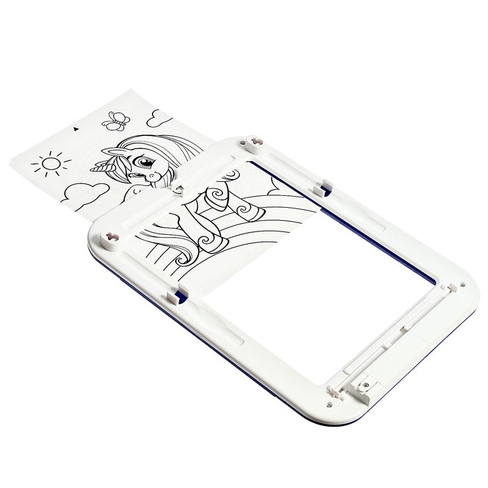 Планшет для рисования «Волшебный единорог», 6 неоновых фломастеров, 6 картинок, 8 световых эффектов Планшет для рисования «Волшебный единорог», 6 неоновых фломастеров, 6 картинок, 8 световых эффектов