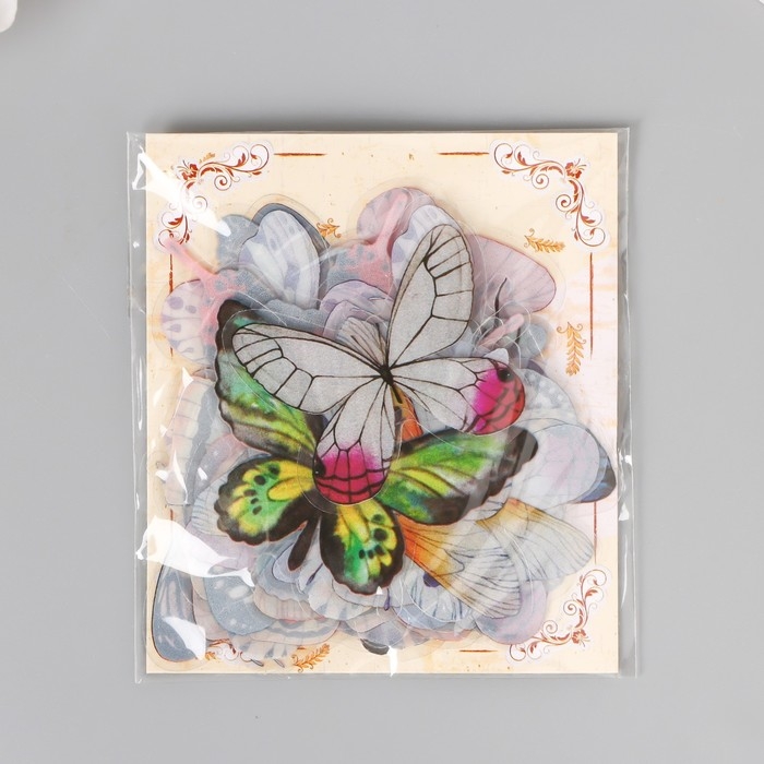 Наклейки PVC Наклейки PVC "Порхающие бабочки" набор 40 шт 8х7 см