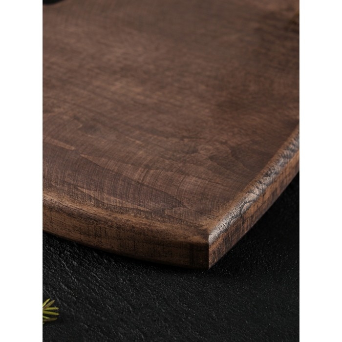 Доска разделочная для подачи Wild Kitchen, 23×20×2.5 см, граб темный Доска разделочная для подачи Wild Kitchen, 23×20×2.5 см, граб темный